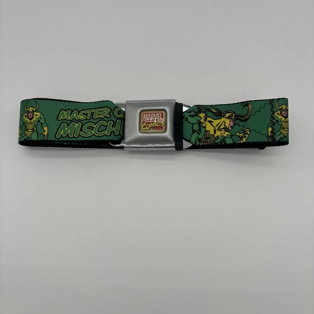 Marvel‎ Loki Master of Mischief Green Buckle Down Car Seat Buckle Belt